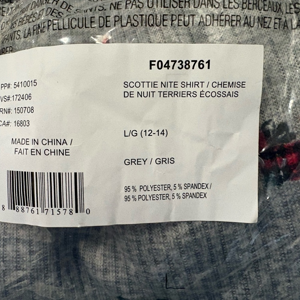 Scottie Nite Shirt in Grey